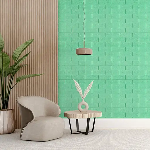 3D панель самоклеящаяся 700х770х5мм кирпич Мята (012-5) SW-00000148 - фото 5