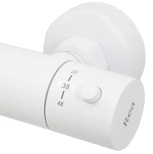 Душова система Rea Lungo white з термостатом та виливом REA-P6608, Білий - фото 3