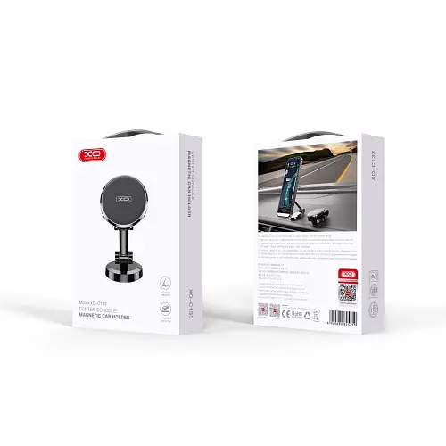 Автодержатель XO C133 Metal magnetic suction 360 ° rotating bracket Черный - фото 4