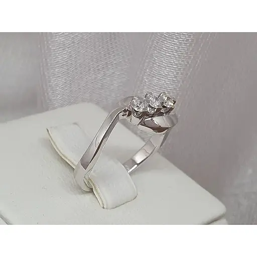 Золотое кольцо с бриллиантами.103502 16,5 - фото 3