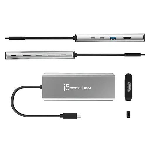 USB-хаб j5create JCD401-N, USB-C 7-в-1 (JCD401-N) - фото 3