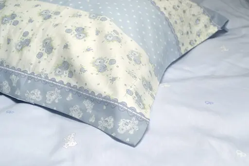 Постельное белье Lotus Home Sita сатин евро бело-голубое (svt-2000022346498) - фото 3