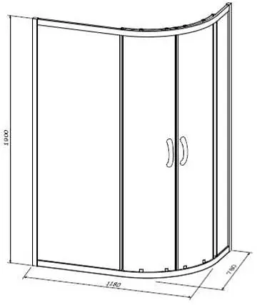 Душевая кабина AM.PM Bliss Twin Slide 120x80 без поддона, прозрачное стекло W56G-302U120MT - фото 9