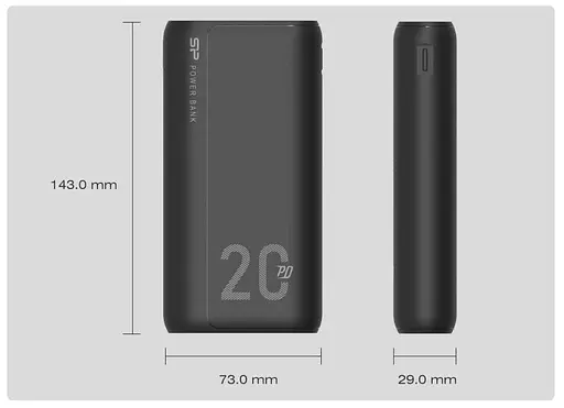 Повербанк – внешний аккумулятор Silicon Power QS15 20000mAh черный (SP20KMAPBKQS150K) - фото 8