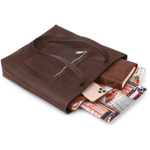 Кожаная женская сумка-шоппер Shvigel 36х33х8.5 см sum0020177 - фото 4