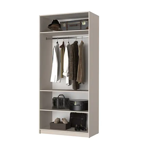 Шкаф 2-дверный MebelStar Оскар ДСП BG, комплект полок 100x52x220 см Дуб тахо (MBS-4508) - фото 2