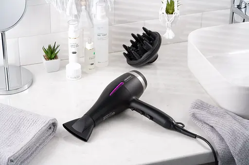 Фен Ardesto Violet PRO HD-Y223PRO, 1850-2200Вт, 2 швидкості, 3темп.режими, дифузор, чорний - фото 2