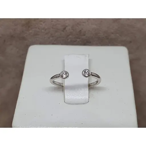 Срібне кільце Qvaliz з фіанітами. 901-00935 13,5 15,5 - фото 2