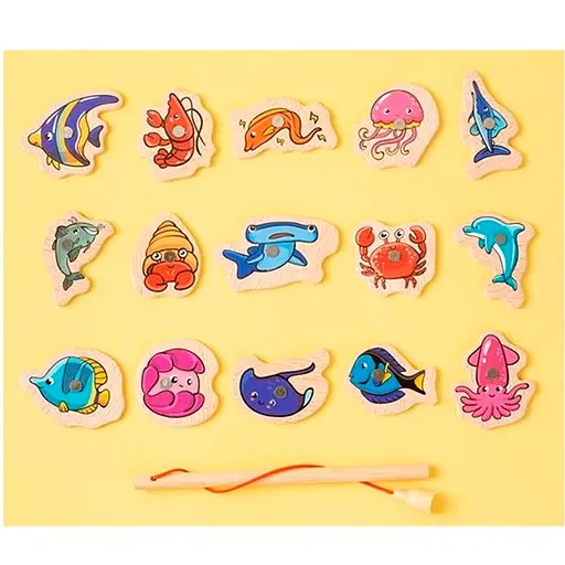 Риболовля магнітна, 1 вудка, 15 мешканців, 13x12x1 см