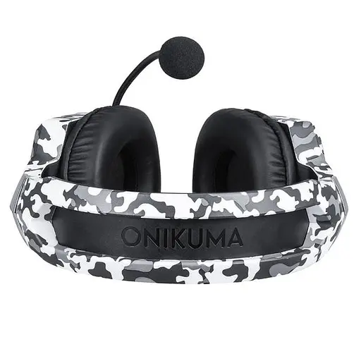 Проводная игровая гарнитура Onikuma Gaming with LED K8, USB, 3.5mm, 2.2m, Camouflage-White - фото 4