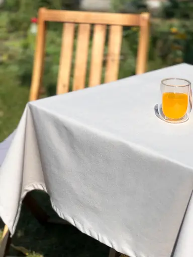 Водоотталкивающая cкатерть Серый однотон 200х120 см (+ 5 салфеток 30х40)