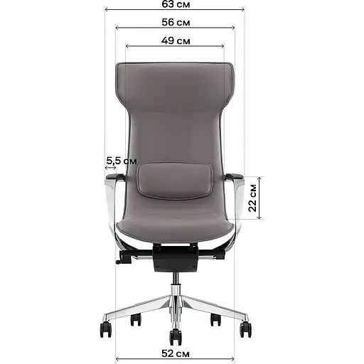 Офісне крісло GT Racer X-003F Leather, темно-бежеве (X-003F LEATHER Dark Beige) - фото 12