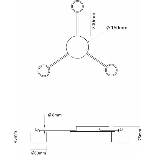 Світильник Videx під лампу 3xGX53 накладний білий (VL-SPF20B-W) - фото 3