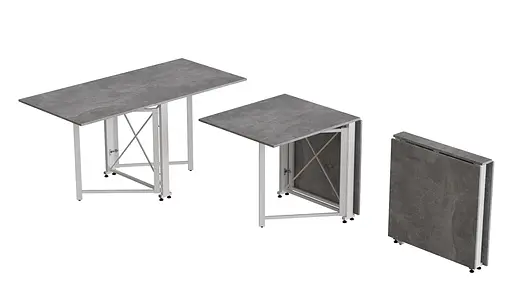 Стіл-книга трансформер Оріон 2 Ferrum-decor 750x1520x730 Білий метал ДСП Бетон 16 мм (FRD-104596) - фото 2