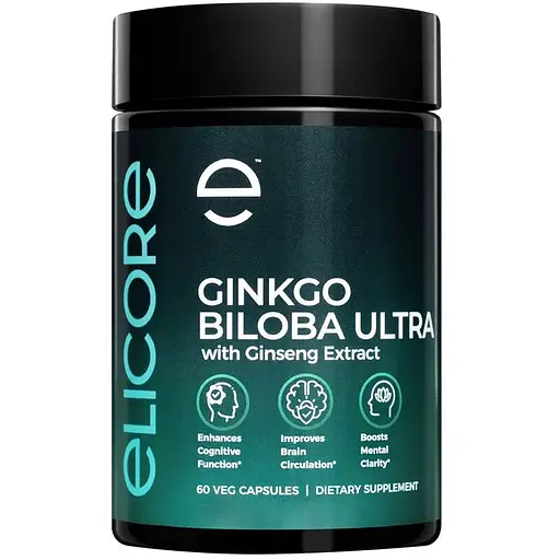 Естественная добавка Elicore Labs Ginkgo Biloba Ultra, 60 вегакапсул - фото 1