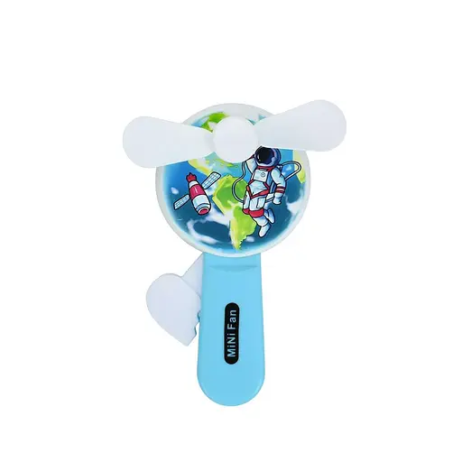 Вентилятор механический, 12,5 см, принт-космос, MK5629 (В ассортименте)