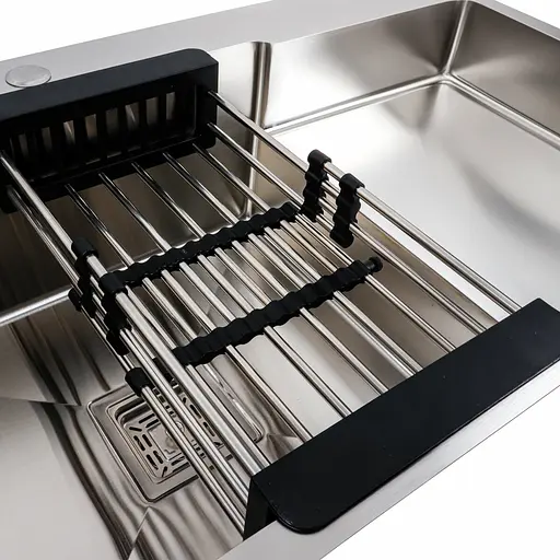 Кухонная мойка 78x50С L нержавейка Platinum Handmade (углубленная полка, 3.0/1.0 мм), Нержавеющая сталь - фото 4