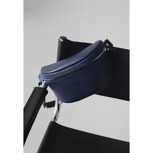 Шкіряна поясна сумка Explorer S темно-синя - фото 1