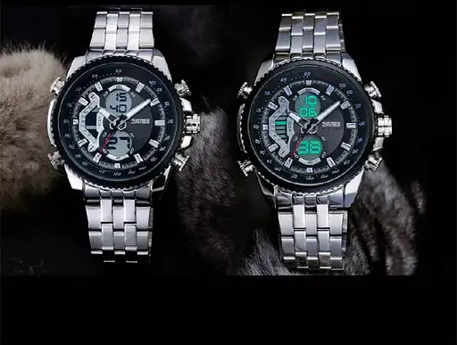 Наручные кварцевые спортивные часы Skmei 0993 Серебристый - фото 4