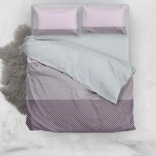 Комплект постільної білизни OldBro Grey purple, бязь Arabeska, 1.5-спальний 150×220 см - фото 1
