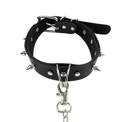 Ошейник с шипами и поводком Art of Sex - Collar Spikes and Leash - фото 6