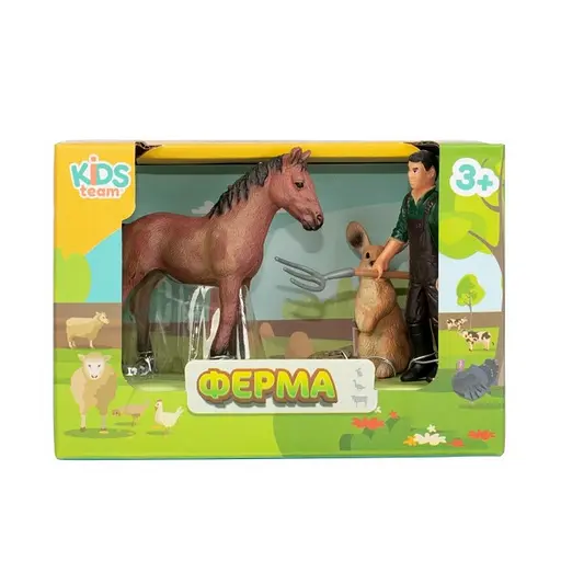Детский игрушечный набор "Ферма" Q9899-T1_1 кролик, лошадка, фермер - фото 2