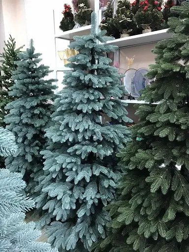 Штучна пухнаста ялинка Преміум (висота-2.90 м) лита (Блакитна) - фото 8