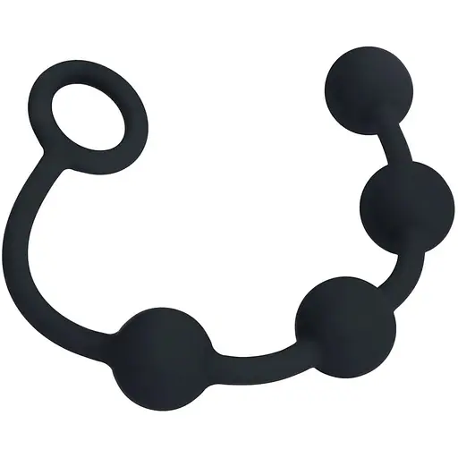 Анальні буси Levelz Round із силікону чорні S 20 мм - фото 2