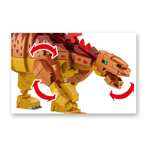 Конструктор динозавр  WOMA Стегозавр из коллекции Динозавры 697 деталей - фото 7