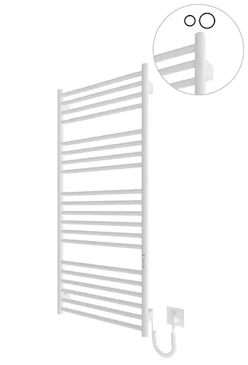 Электрический полотенцесушитель HF Greenwich 1170x530 white matte 6.1.0305.06.WM, Белый матовый, универсальное (коннектор), Электронный - фото 1