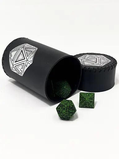 Настільна гра Планета Ігор Чаша для кубиків D20 (чорна) (Dice cup D20 black) (pi-dc004) - фото 6