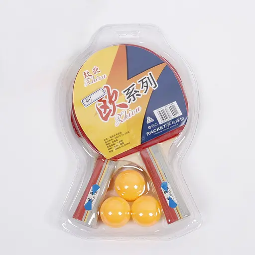 Набор для настольного тенниса, ракетки, толщина 0.9 см, цветная ручка, 3 мяча, пластик, BT-PPS-0056 - фото 2