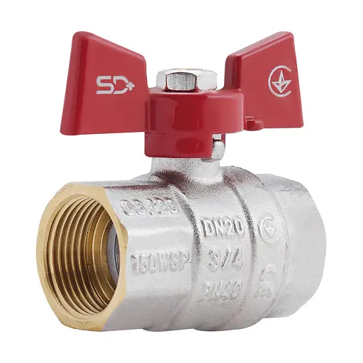 Кран шаровый SD Plus 3/4" ВР для воды (бабочка) SD602NW20PN40 - фото 1