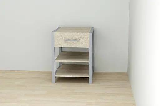 Тумба універсальна Ferrum-decor Вів'єн 1/2 50x41x40 сірий ДСП Дуб Сонома 16мм (FRD-104136)