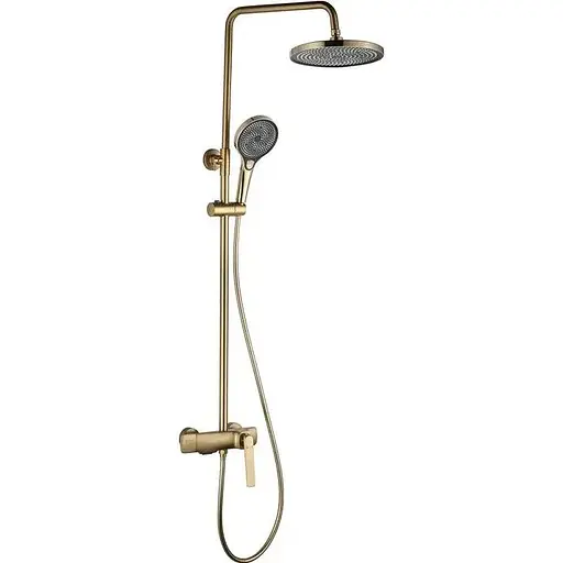 Душова система Rea Rebel brushed gold з виливом REA-P2414, Золотий - фото 1