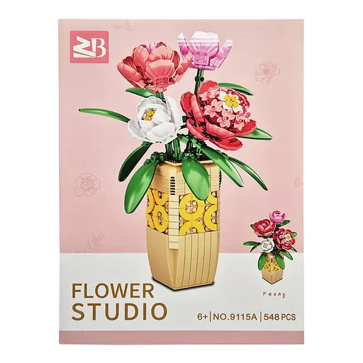 Конструктор Квіти в горщику, 9109A-9113A-9112A-9115A, від 548 деталей, (В асортименті) - фото 4