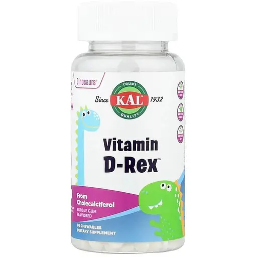 Витамин D для детей KAL Vitamin D-Rex, 90 жевательных таблеток - Жвачка - фото 1