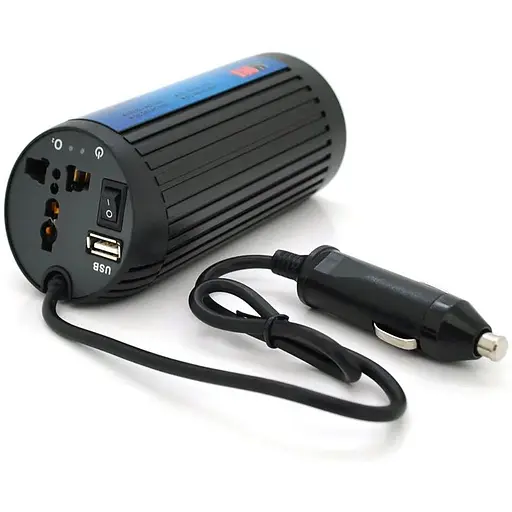 Інвертор напруги Powermaster, 12V/220V, 150W з модифікованою синусоїдою, 1 універсальні розетки, клеми