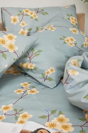 Комплект постельного белья Moon&Star King Size 220x240 наволочки 4х50х70 Spring Flower Микросатин Premium - фото 6