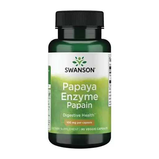 Комплекс ферментов Swanson Papaya Enzyme Papain 100 mg 90 veg caps (1086-2022-09-9906)