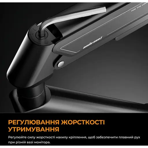 Кронштейн настільний для монітора 17-32 дюйми Anda Seat ADWA6D1SBO Stealth II Black-Orange - фото 8