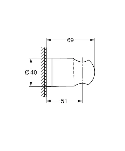 Тримач ручного душу Grohe QuickFix Vitalio Universal 27958001 Хром - фото 7