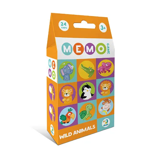 Настільна карткова гра для дітей "Дикі тварини" DoDo Toys 301238, 12 фішок - фото 1
