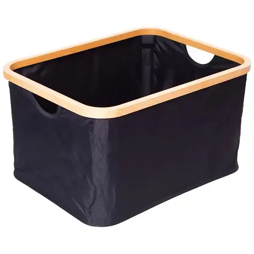 Органайзер для зберігання речей Yiwu HP-41-19 текстильний з бамбуковою рамою 45х35х24 см  - фото 2