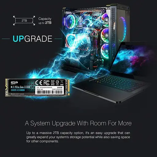 SSD-накопитель Silicon Power P34A60 256 ГБ (SP256GBP34A60M28) - фото 2