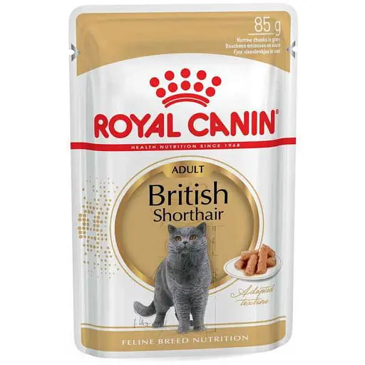 Вологий корм для дорослих кішок породи британська короткошерста Royal Canin British Shorthair Adult шматочки в підливі 1.02 кг (12 шт. х 85 г) - фото 2