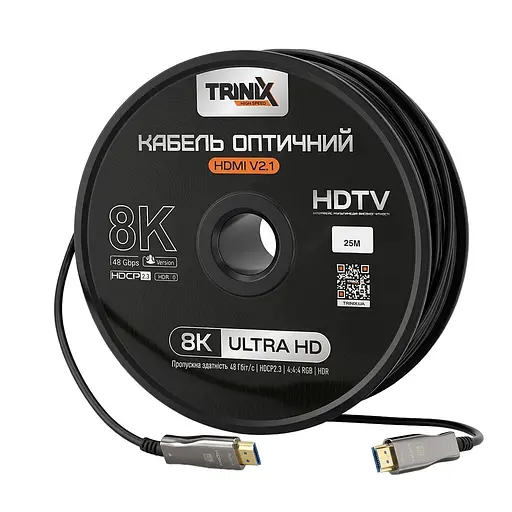 Кабель HDMI V2.1 оптический 25м Trinix (AOC-HDMI8k-25m) (74-00145) - фото 1