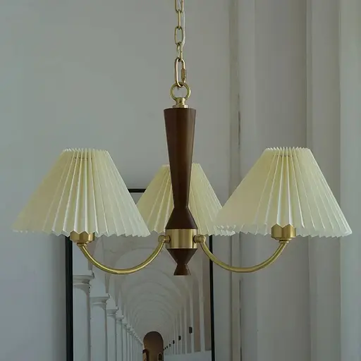 Люстра світлодіодна стельова 6912 Патриція (Золотистий) 3 плафони - фото 7