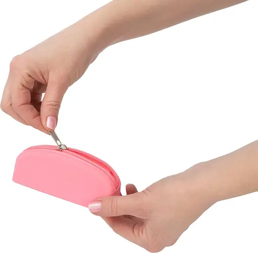 Сумка для хранения секс-игрушек PowerBullet Silicone Storage Zippered Bag Pink - фото 2