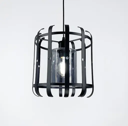 Підвісний світильник у стилі лофт з плафоном графіт або янтар Line.F Колір плафона Янтарний - фото 8